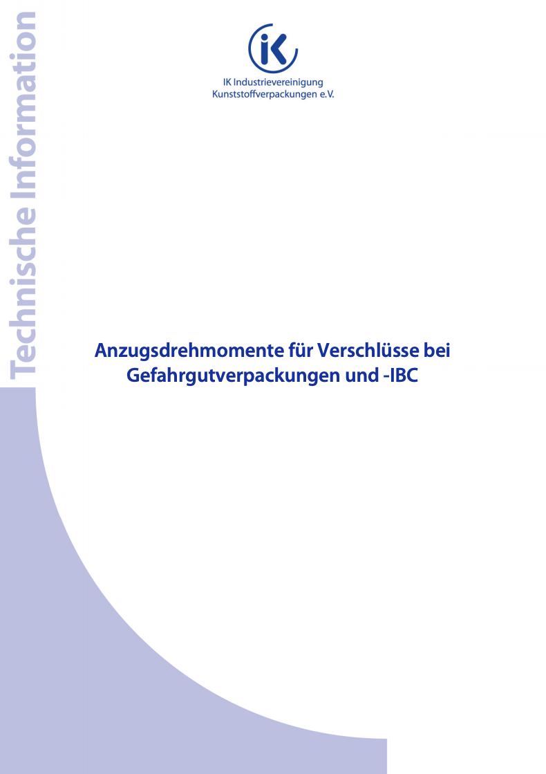 10-06 Anzugsdrehmomente für Verschlüsse bei Gefahrgutverpackungen und -IBC Vorschau