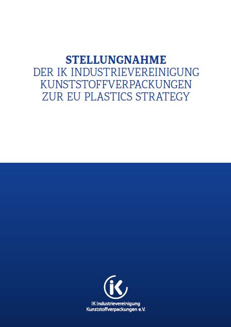 Stellungnahme der IK zur EU Plastics Strategy Vorschau