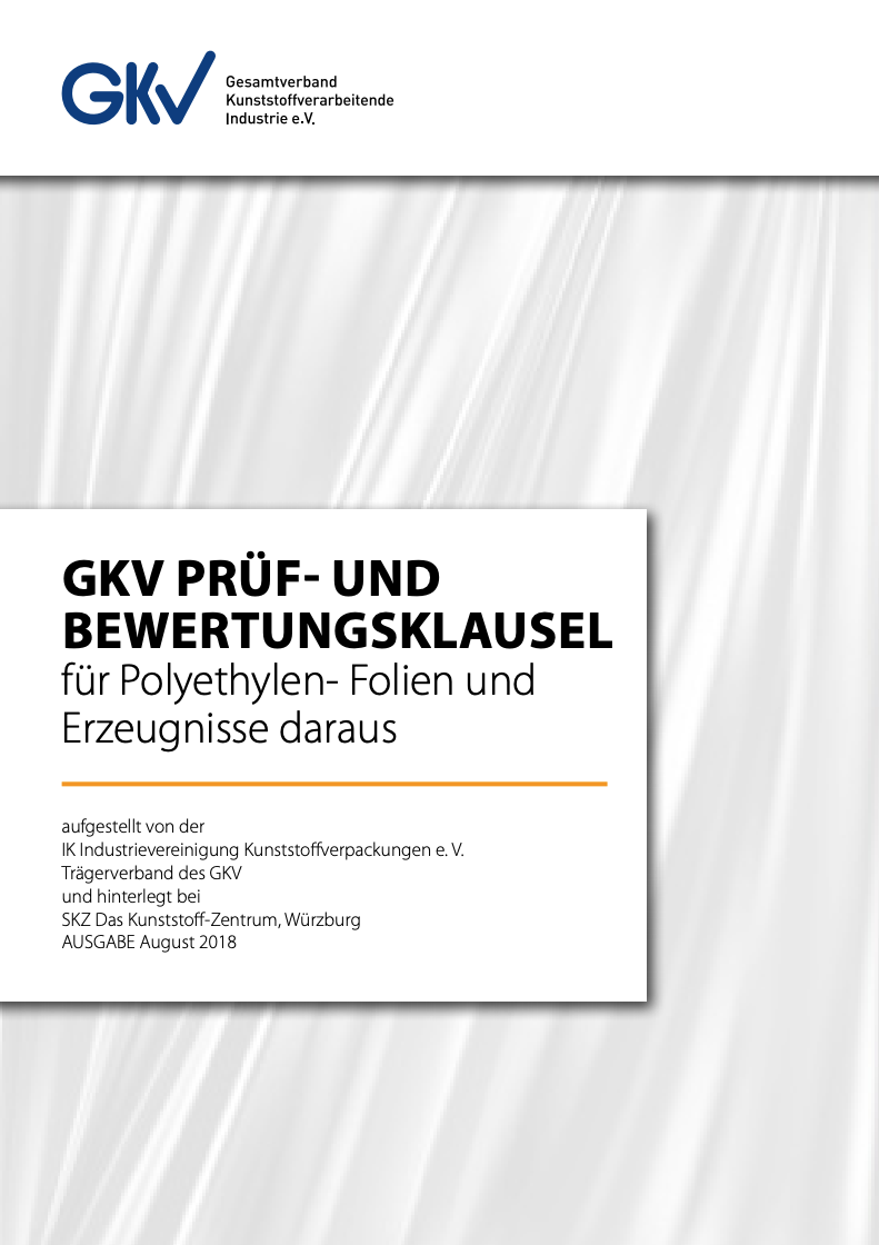 18-08 GKV Prüf- und Bewertungsklausel für Polyethylen-Folien und Erzeugnisse daraus Vorschau
