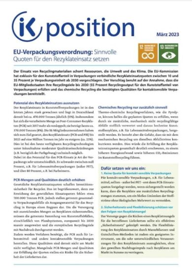 IK Position EU Verpackungsverordnung 03 23